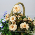 decoração de casa DIY plantas de cesta de suspensão artificiais com flores